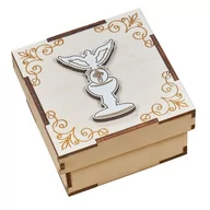 Pudełka i szkatułki - Drewniane pudełko na specjalne okazje - komunia - miniaturka - grafika 1