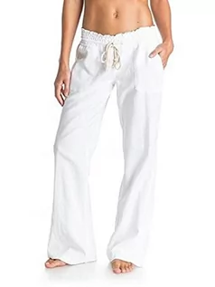 Spodnie damskie - Roxy Damskie spodnie Oceanside Biały (sól morska) L ARJNP03006 - grafika 1