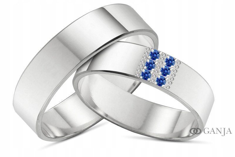 obrączki z szafirami