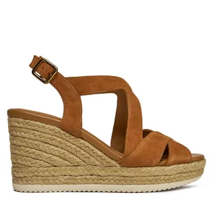 Espadryle Geox D Ponza D35GVC 00021 C6001 Brązowy - Espadryle damskie - miniaturka - grafika 1