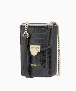 PUCCINI Mini torebka damska na łańcuszku czarna - Puccini - Torebki damskie - miniaturka - grafika 1