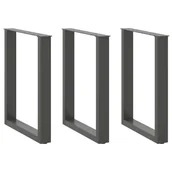 Zawiasy, okucia i inne akcesoria - Nogi do stołu jadalnego w kształcie litery U 3 szt. Antracyt 70x(72-73) cm Stal vidaXL - miniaturka - grafika 1