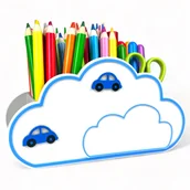 Przyborniki na biurko - Kajawis, organizer biurko, chmurka, auto - miniaturka - grafika 1