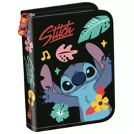 Piórniki - St. Majewski Piórnik dwuklapkowy bez wyposażenia Stitch Black Aloha - miniaturka - grafika 1