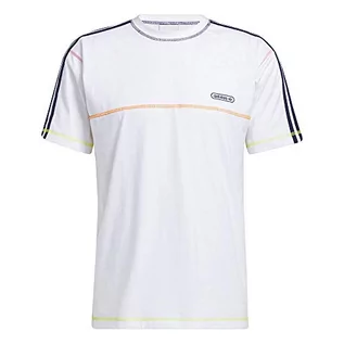 Koszulki męskie - Adidas Męski t-shirt z haftem Cntrst biały S GN3885 - grafika 1