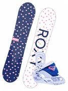 Deski snowboardowe - Roxy POPPY PACKAGE zestaw snowboardowy dla dzieci - 80 - miniaturka - grafika 1