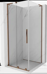 Mexen Velar L kabina prysznicowa rozsuwana 90x90 cm, transparent, różowe złoto - 871-090-090-03-60 - Kabiny prysznicowe - miniaturka - grafika 1