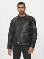 Kurtki męskie - Calvin Klein Jeans Kurtka skórzana J30J325600 Czarny Regular Fit - miniaturka - grafika 1