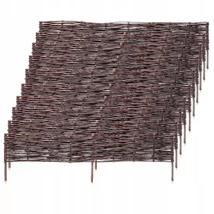 Palisada Ogrodowa 120x30cm Płotek Wiklinowy 10szt - Ogrodzenia - miniaturka - grafika 1