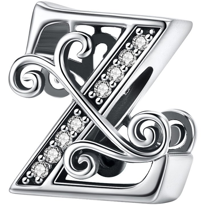 CHARMS LITERKA Z srebro pr 925 zawieszka koralik