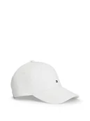 Czapki męskie - Tommy Hilfiger Czapka męska Mężczyźni Bawełna biały jednolity, ONE SIZE - miniaturka - grafika 1