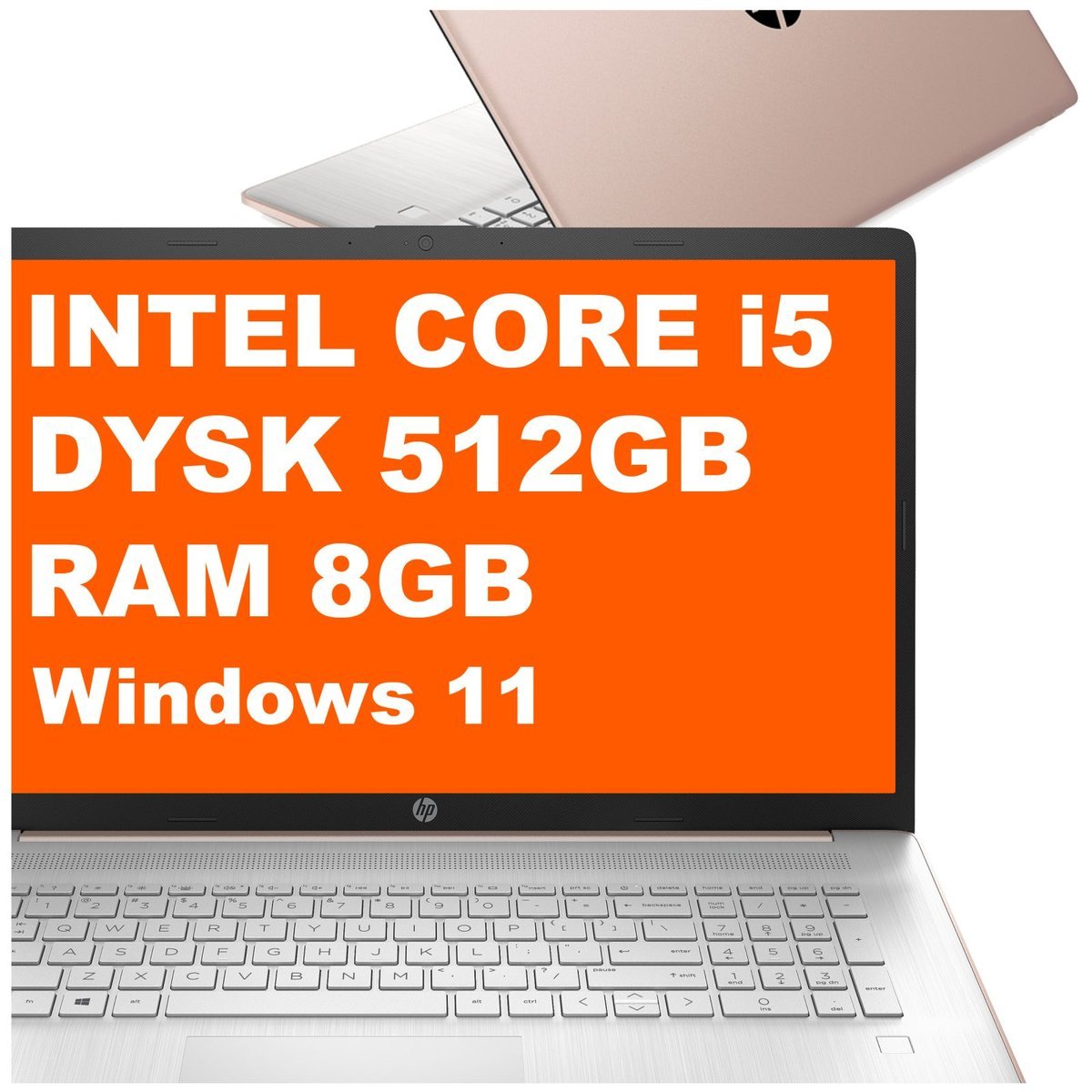 HP 17-cn3375nr / B89N0UA / Intel Core i5 / 8GB / 512GB / Intel Graphics / HD+ / Win 11 / Różowy