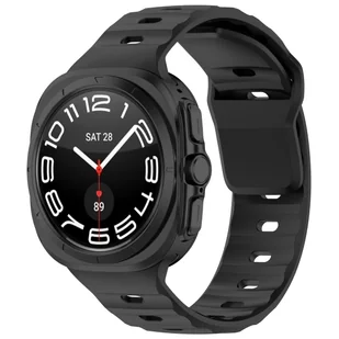Silikonowy pasek Bizon Strap Watch Silicone do Galaxy Watch Ultra 47 mm, czarny - Akcesoria do smartwatchy - miniaturka - grafika 1