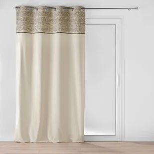 Żakardowa zasłona z łączonych materiałów, CAMALIA, 140 x 240 cm - Zasłony - miniaturka - grafika 1