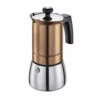 Zaparzacze i kawiarki - Kafeteria stalowa, śred. 9 x 18 cm, 4 filiżanki, kolor miedziany kod: CI-341423 + Sprawdź na SuperWnetrze.pl - miniaturka - grafika 1