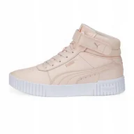 Sneakersy damskie - Buty sneakersy skórzane Puma Carina Damskie Modne - miniaturka - grafika 1