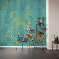 Fototapety - Fototapeta flaming niebiesko-zielonym - 200 x 250 cm - SANDERS & SANDERS - miniaturka - grafika 1