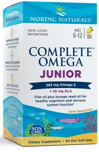 Complete Omega Junior, 283mg Lemon - 90 softgels NORDIC NATURALS - Suplementy naturalne - miniaturka - grafika 1