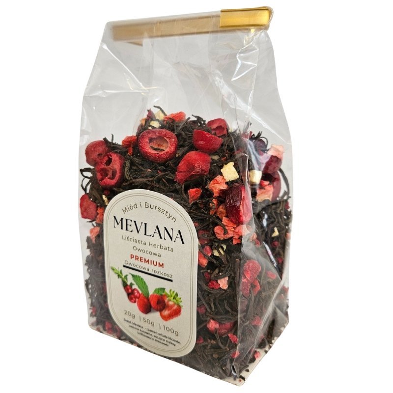 Oryginalna Czarna Herbata Turecka Mevlana Premium Owocowa Rozkosz 100G