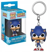 Breloczki dla dzieci - Brelok Sonic z pierścieniem Funko Pop - miniaturka - grafika 1