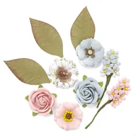 Scrapbooking - Kwiaty papierowe, 10 szt. pink&blue - miniaturka - grafika 1