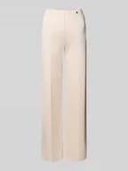 Spodnie damskie - Spodnie materiałowe w kant z mieszanki wiskozy - miniaturka - grafika 1