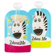 Akcesoria do karmienia - ZEBRA & ZEBRA ME zebra & zebra me - CHEF - 2 PACK Saszetki do karmienia wielorazowe - miniaturka - grafika 1