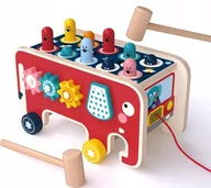 Sortery dla dzieci - Drewniana Kostka Edukacyjna Sorter Słoń Montessori - miniaturka - grafika 1