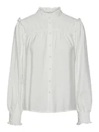 Bluzki damskie - YAS Damska bluzka Yaspari Ls Shirt S. Noos, Star White, L - miniaturka - grafika 1