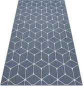 Dywany - Dywan SZNURKOWY SIZAL FLAT 48721/591 KOSTKI 3D niebieski 80x150 cm - miniaturka - grafika 1