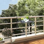Stoły ogrodowe - vidaXL Stolik balkonowy, czarny, 60x40 cm, stalowy - miniaturka - grafika 1