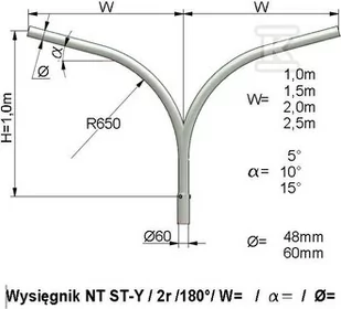 Wysięgnik NT ST-Y 2 ram 1,0 m - Akcesoria do oświetlenia - miniaturka - grafika 1