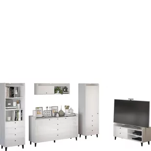 Zestaw Mebli do Salonu 3 Dolce MebloCross Dąb Artisan / Biały Połysk - Inne meble do salonu - miniaturka - grafika 1