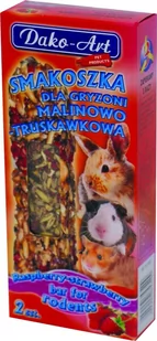 Dako-Art Smakoszka - kolby malinowo-truskawkowe dla gryzoni 2szt. - Przysmaki dla gryzoni - miniaturka - grafika 1