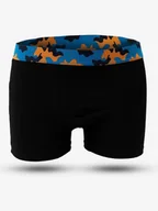 Majtki męskie - Bokserki Męskie Czarne / Niebieskie MyStars Pas Moro XL - miniaturka - grafika 1