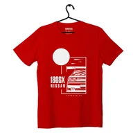 Odzież do sportów motorowych - T-shirt koszulka Nissan 180SX czerwona-3XL - miniaturka - grafika 1