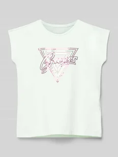 T-shirt z wyhaftowanym logo i cekinami - Koszulki dla dziewczynek - miniaturka - grafika 1