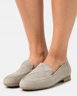 Baleriny - Caprice Baleriny Szare Skórzane Damskie 38 1Żfh - miniaturka - grafika 1