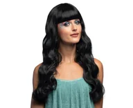 Dodatki do strojów karnawałowych - Peruka Oceana, czarna - miniaturka - grafika 1
