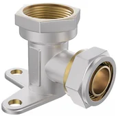 Łączniki, trójniki, kształtki - Mexen PEX-S kolano skręcane naścienne z łapą PEX 16 x 1/2 GW - W97228-1612F-00 - miniaturka - grafika 1