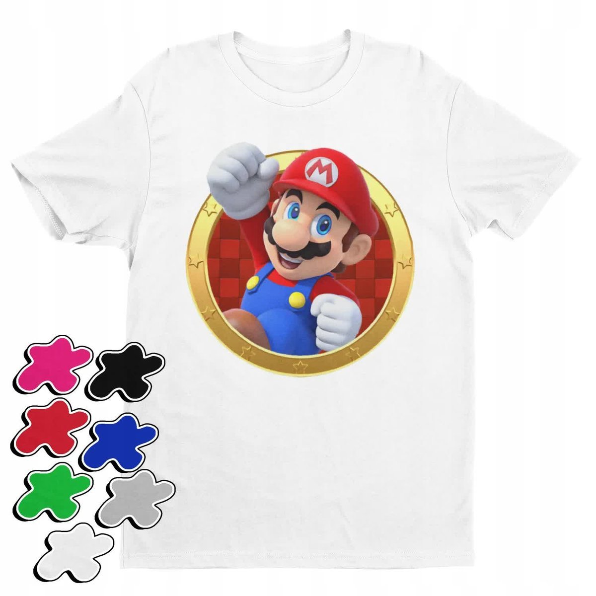 Koszulka T-Shirt Dziecięca Z Nadrukiem Dla Gracza Mario Luigi -M 134-140