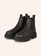 Botki damskie - Tommy Hilfiger Botki Chelsea schwarz - miniaturka - grafika 1