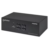 Przełączniki KVM - MANHATTAN Przełącznik KVM HDMI/USB 4x1 Dual-Monitor Video 4K 30Hz - miniaturka - grafika 1