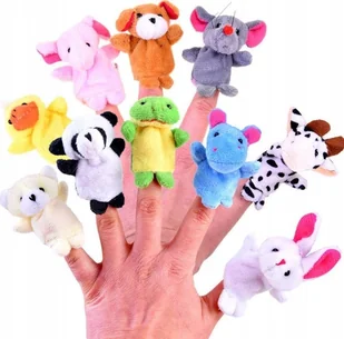 Jokomisiada Pacynki kukiełki na palec zwierzątka 10szt ZA3675 - Pacynki - miniaturka - grafika 1