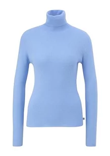 s.Oliver Sales GmbH & Co. KG/s.Oliver Damski sweter z golfem. slim fit golf sweter. slim fit, niebieski, XXL - Swetry damskie - miniaturka - grafika 1