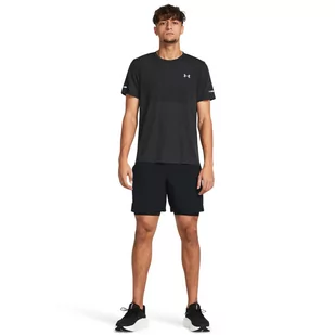 Męskie spodenki do biegania Under Armour UA Launch 7'' 2-IN-1 Short - czarne - UNDER ARMOUR - Spodnie sportowe męskie - miniaturka - grafika 1