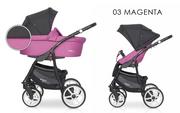 Wózki dziecięce - Riko BASIC SPORT 3w1 03 Magenta - miniaturka - grafika 1