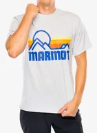 Czapki męskie - Koszulka bawełniana Marmot Coastal Tee SS - light grey heather - miniaturka - grafika 1