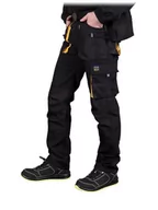 Odzież robocza - Spodnie robocze męskie do pasa czarne/żółte roz. 62 - miniaturka - grafika 1
