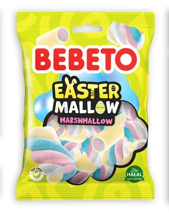 Pianki o Smaku Waniliowym Easter Mallow Marshmallow Na Wielkanoc Bebeto 60g